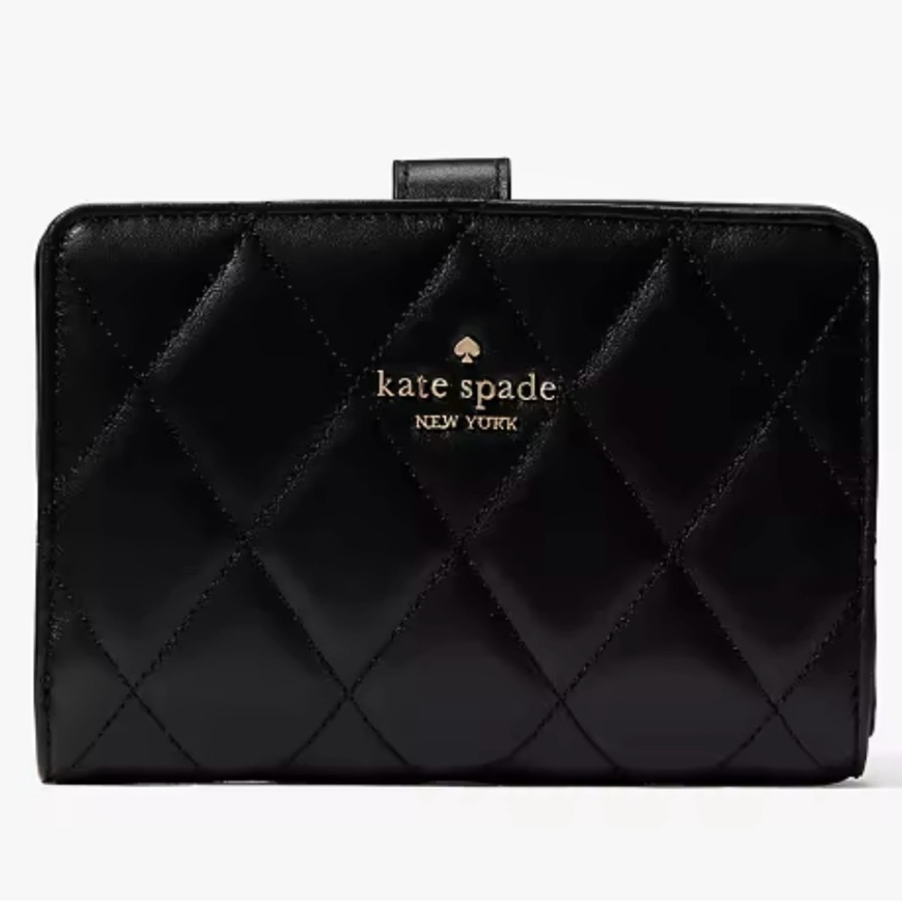 Kate Spade Black Quilted Leather Wallet